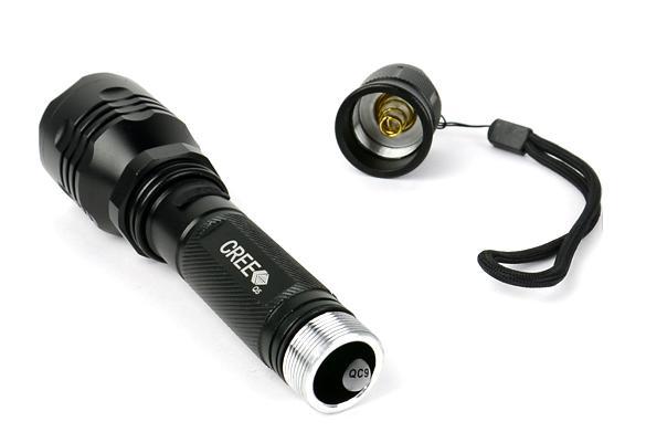 CREE Q5 Flashlight Torch Lamp 500 Lumens LED 3 Mode BLK  